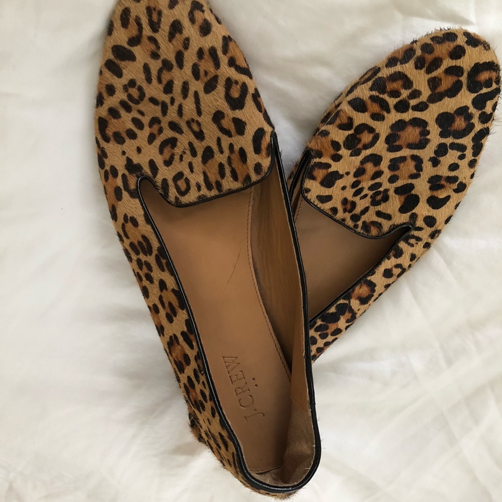 Jcrew calf hair loafers size 10